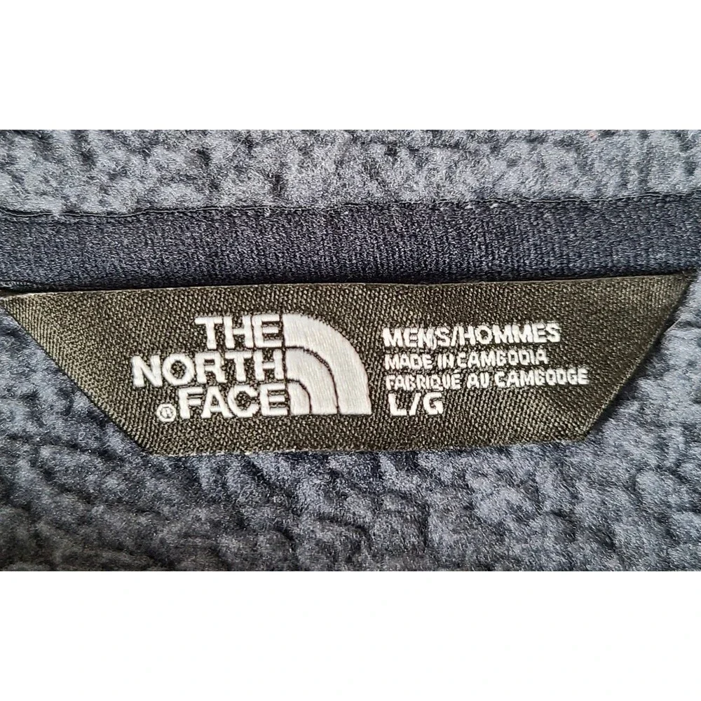 The North Face Sweater Fleece Vest Men's Large Gray Full Zip Outdoor Hiking